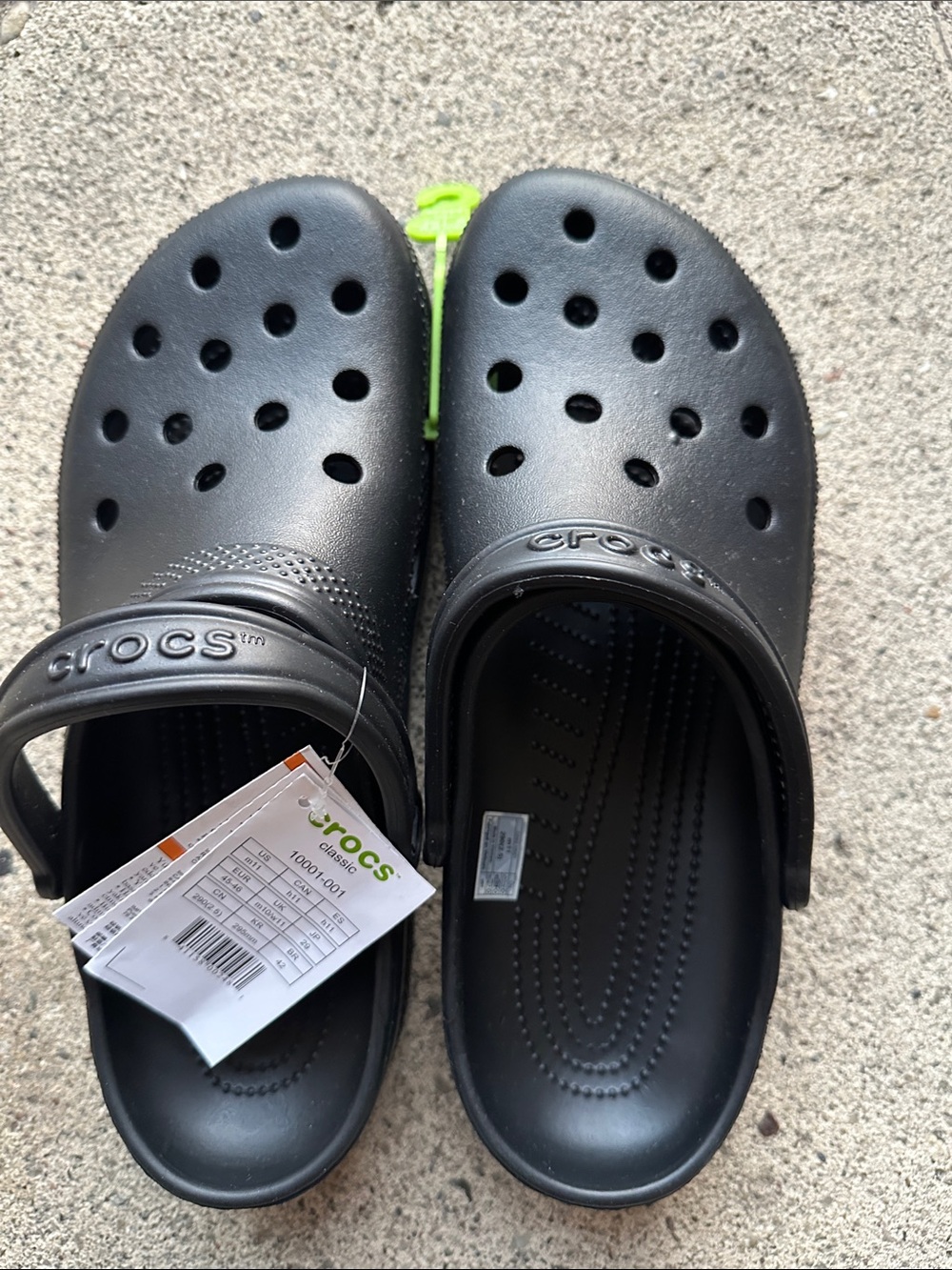 New Crocs adult Classic Clog - Black men size 11
